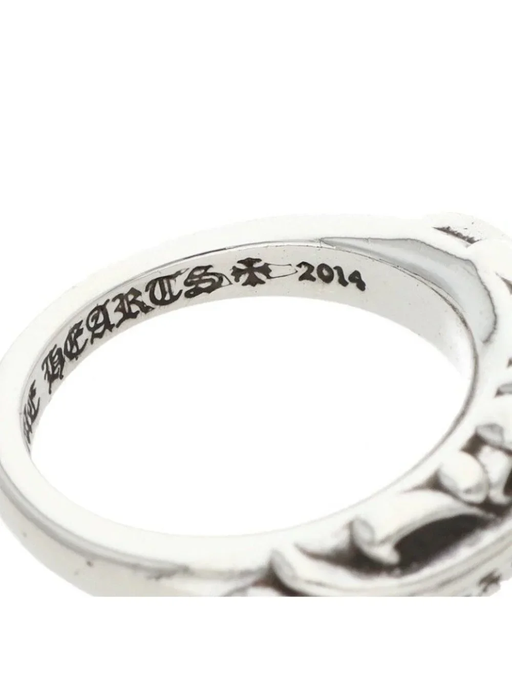 Chrome Hearts Baby Classic Floral Cross Silver Ring